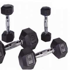 Hexa činka ARSENAL, pogumovaná s chromovaným madlem 2 kg