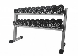 IRONLIFE rubberized one-handed dumbbell set 1-10 kg (10 pairs, 1 kg rise)