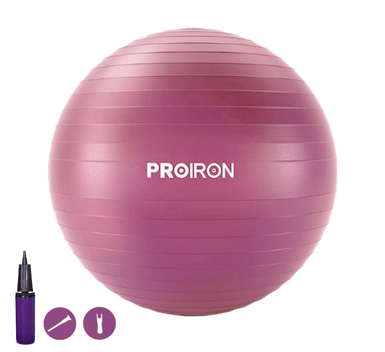 Gymnastics ball PROIRON - 55 cm, ROSE RED