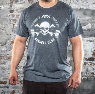 Tričko ATX Barbell Club, šedé