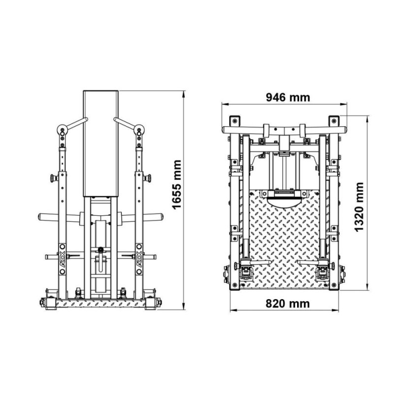 Posilovací stroj na prsa ATX LINE; Standing Chest Press