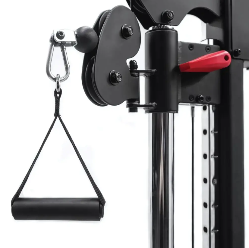 Multifunkčný posilňovací stroj INSPIRE; Functional Trainer, tehličkové závažie (2 x 75 kg)