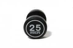 Pogumovaná jednoručná činka IRONLIFE 25 kg