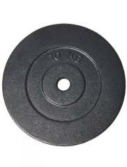 Závaží na činky litinový kotouč ARSENAL 10 kg, otvor 26 mm, ČERNÝ