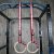 IRONLIFE gymnastické kruhy SCHMIDT Gym Wood Ring - Set (dřevo), red strap