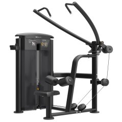 Posilovací stroj IMPULSE Lat Pulldown - černý rám + černé čalounění - showroomový kus