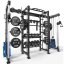 Posilovací konstrukce ATX® Cable Cross Rack s protisměrnými kladkami, 2 × 90 kg závaží, výška 220 cm