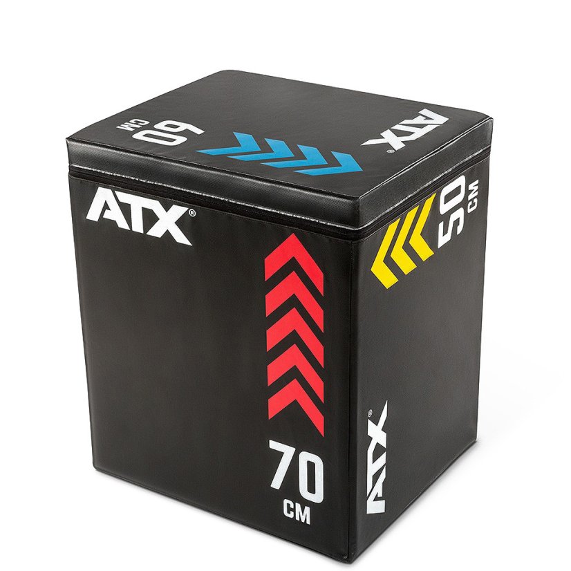 Plyometrický penový blok ATX Soft PlyoBox 50 x 60 x 70 cm na funkčný tréning