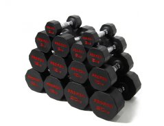 Pogumované jednoruční činky PROIRON 3 - 20 kg (7 párů)