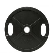Rubberised disc black ATX LINE 25 kg