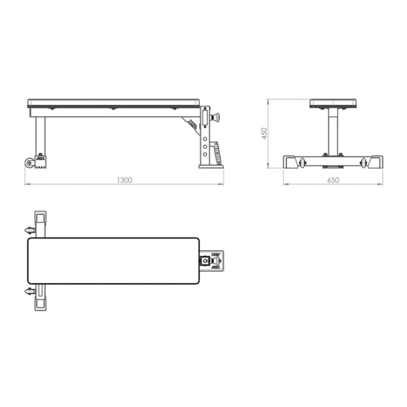 ATX LINE; FLAT BENCH FBX-620 s adaptérem a rukojetí