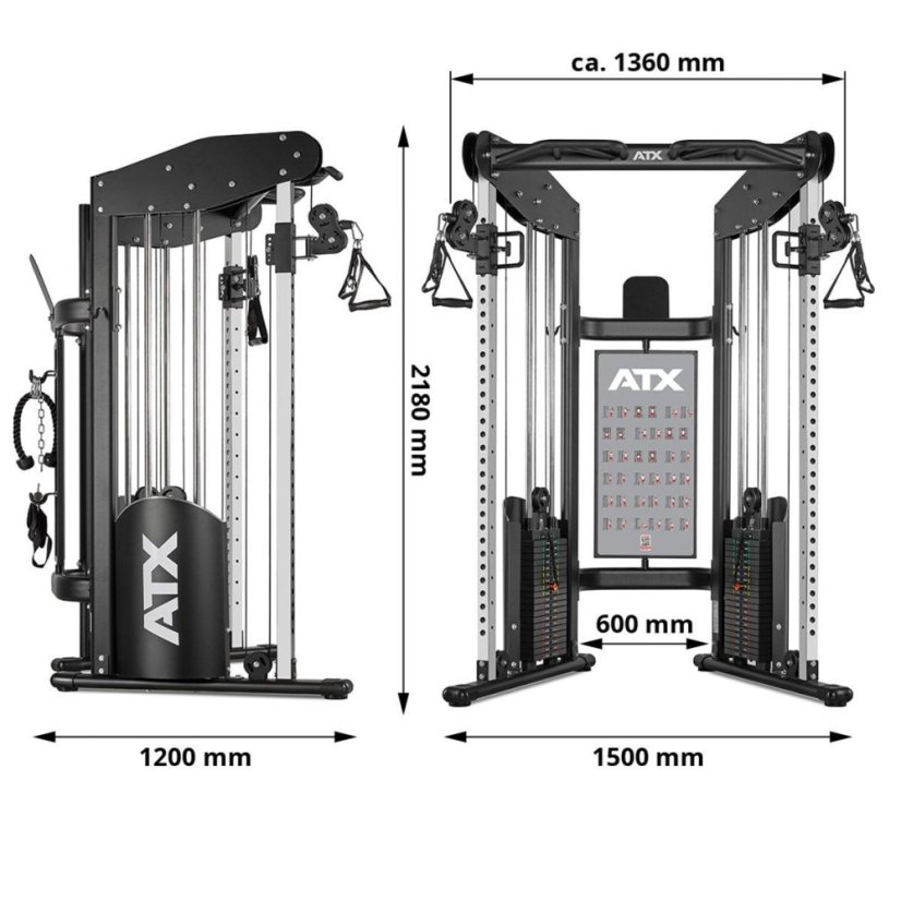 Posilňovací stroj ATX LINE Dual Pulley FTO-⁠700 (2 x 90 kg)