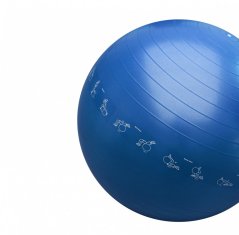 PROIRON Lopta na jogu s potlačou - 75 cm, SVETLE MODRÁ