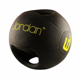 JORDAN medicine ball with handles 6 kg (yellow) - NEW DESIGN