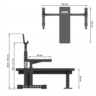 Stolový bench press ATX LINE s bezpečnostnými zarážkami
