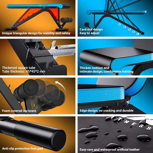 Posilovací lavice detail