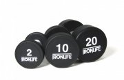 Set of urethane dumbbells IRONLIFE 2 - 20 kg + stand
