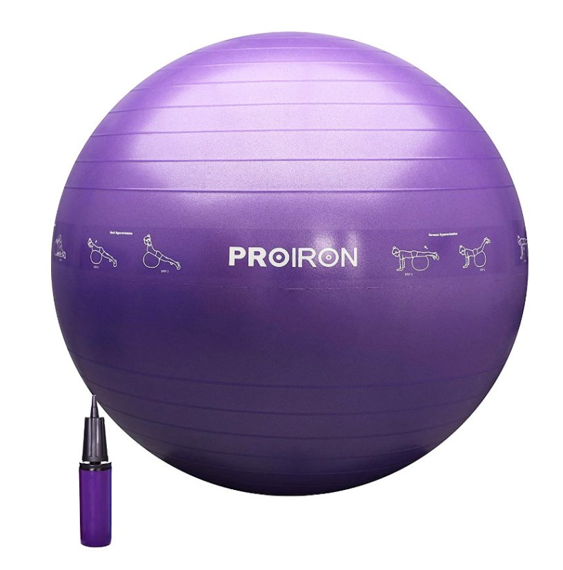 PROIRON Printed Yoga Ball - 65 cm, PURPLE