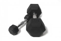 Sada jednoručných činiek HEXA; ATX LINE plast + chróm 1 - 10 kg (10 párov, nárast 1 kg)