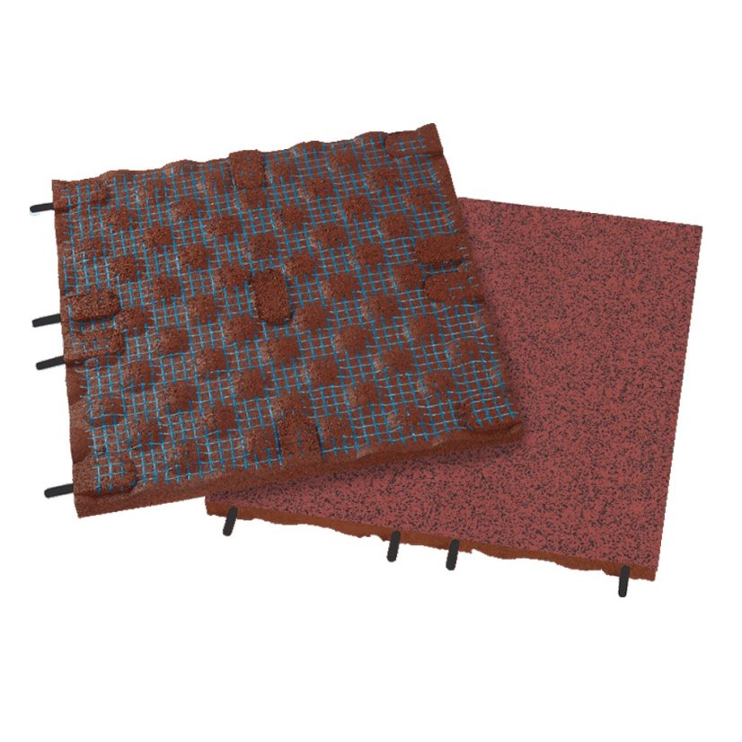 Podlaha SPORTEC STYLE PURCOLOR tl. 30 mm, 85% EPDM - Varianta: Style 50x50cm, Pur Color 85%, 30 mm, světle šedá