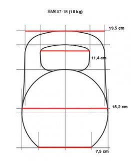 Cast iron kettlebell IRONLIFE 18 kg