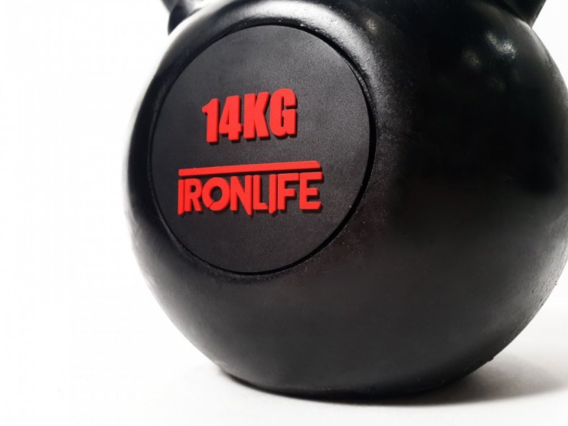 Kettlebell IRONLIFE 14 kg, rubberized
