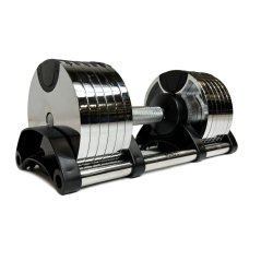 Nastavitelné činky IRONLIFE 2,5 - 40 kg, CHROM, pár