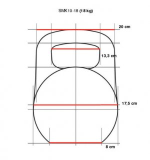 Urethanový kettlebell IRONLIFE 18 kg