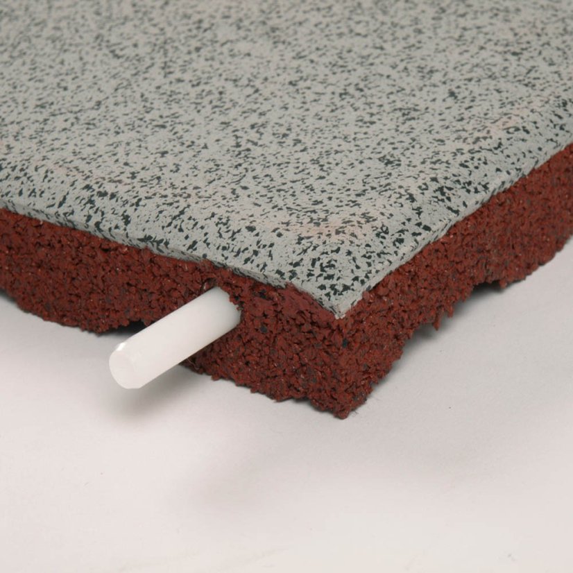 Podlaha SPORTEC STYLE PURCOLOR tl. 30 mm, 85% EPDM - Varianta: Style 50x50cm, Pur Color 85%, 30 mm, světle šedá