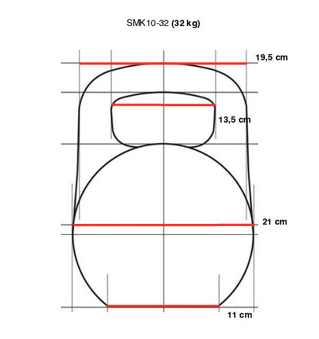 Uretánová činka IRONLIFE 32 kg