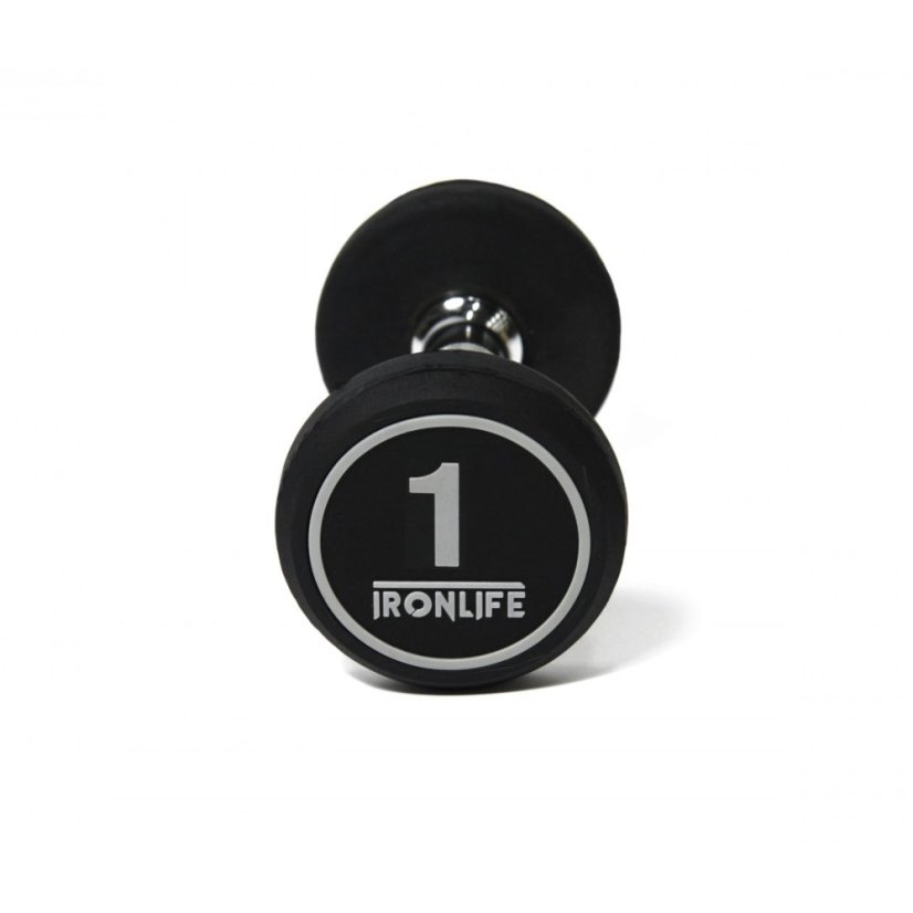 Jednoruční činka pogumovaná IRONLIFE 1 kg
