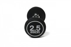 Pogumovaná jednoručná činka IRONLIFE 2,5 kg