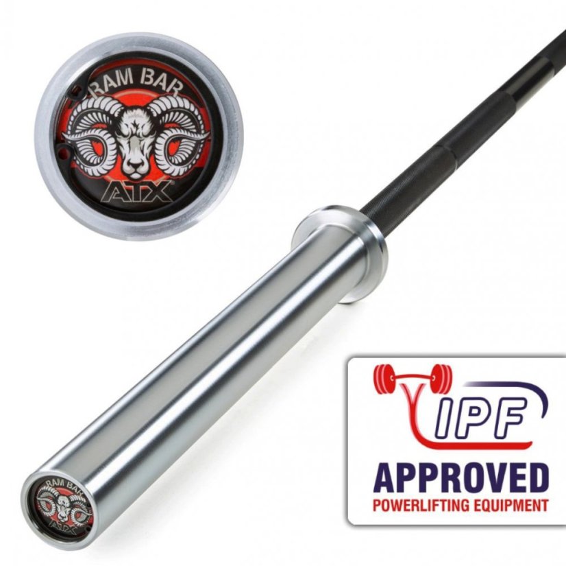 Olympic ATX LINE Ram Bar - Power Lifting Bar 2200/50 mm, grip 28,5 mm