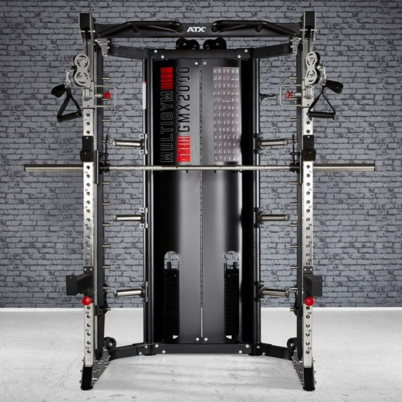 Multifunkční posilovací stroj ATX LINE MULTI GYM GMX-2000, cihličkové závaží 2 x 90 kg