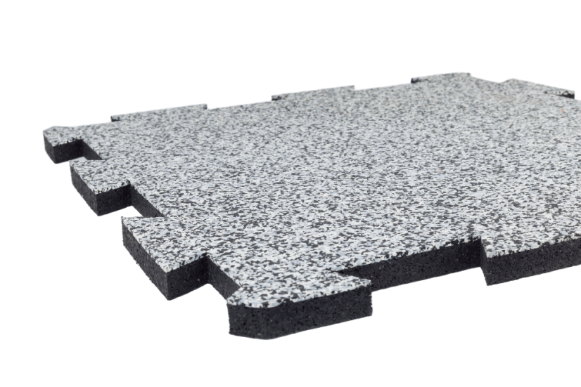 TRUESTEEL; Dvojvrstvová gumová podlaha do fitness - Tloušťka podlahy: 485x485x20 mm, EPDM: 5%, barva: zelená