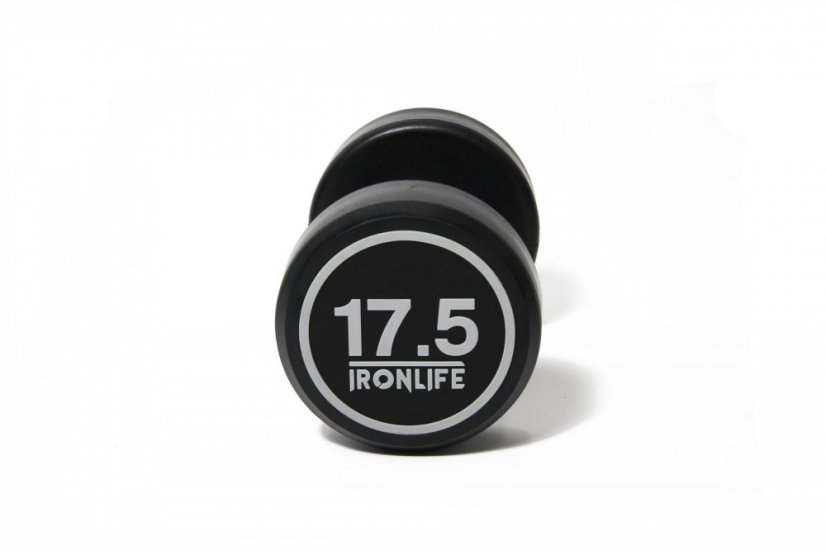 Pogumovaná jednoručná činka IRONLIFE 17,5 kg