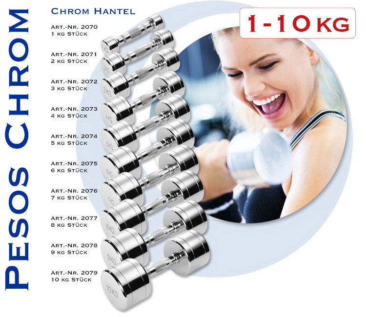 TRENDY sada jednoruček chrom 1-10 kg