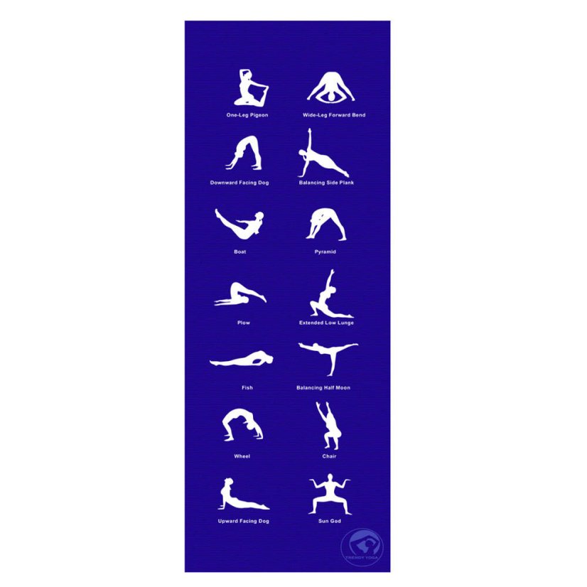 Podložka na jógu TRENDY JogaMat HOME 180 x 60 x 0,5 cm, modrá