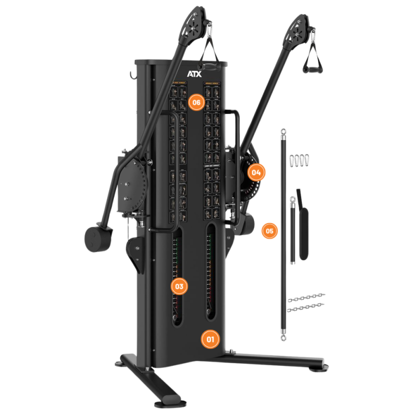 Multifunkční posilovací stroj ATX® Functional Pull Trainer, zátěžový sloupec 2 x 90 kg