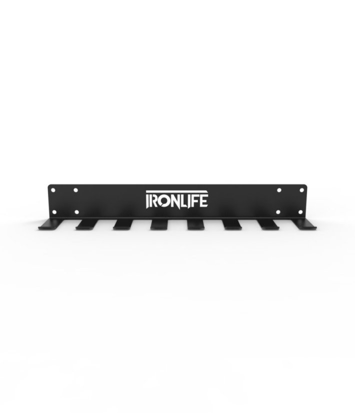Vertikální držák na tyče IRONLIFE Multi-Use Hanger, nástěnný, pro 7 ks
