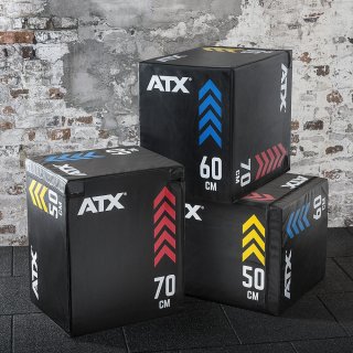 Plyometrický penový blok ATX Soft PlyoBox 50 x 60 x 70 cm na funkčný tréning