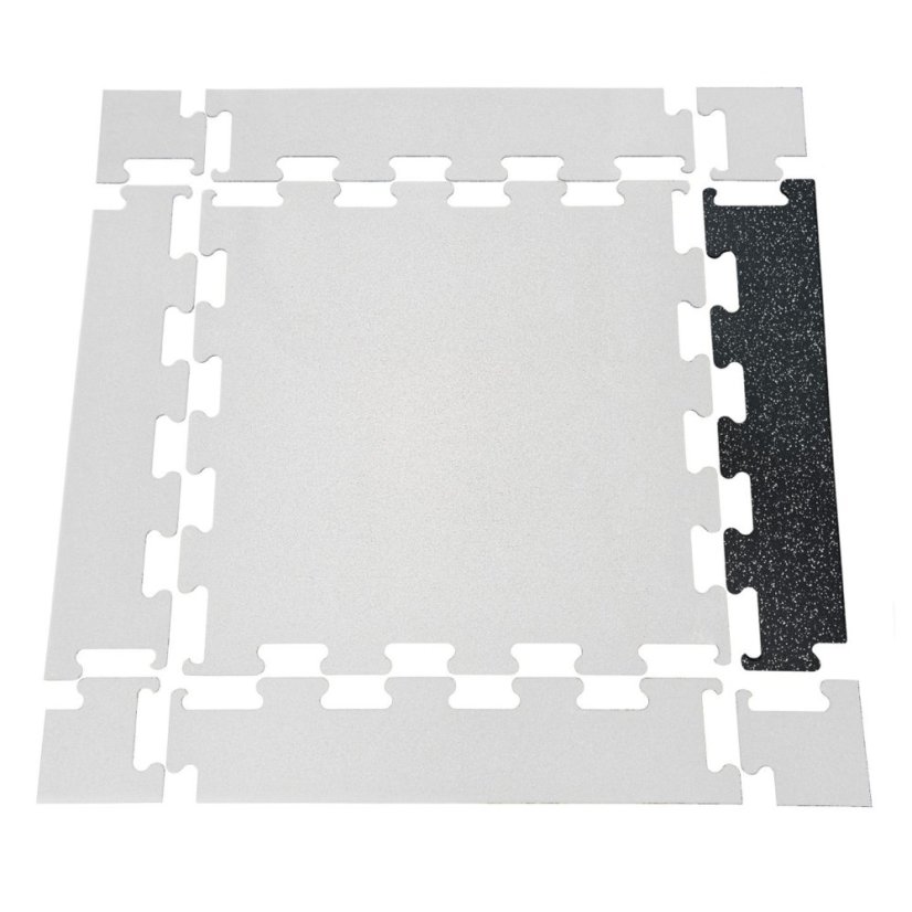 EWMAT; Náběh k podlaze, tl. 15 mm, 10% EPDM, zkosená strana, šedá BORDER RAL 9010