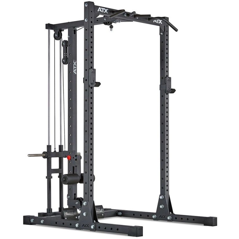 Stojan na dřepy ATX Half Rack 750 s kladkou na kotouče, výška 224 cm