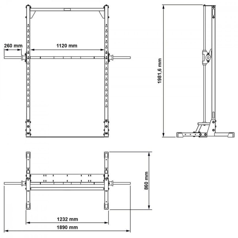 Multipress ATX LINE 500, výška 198 cm