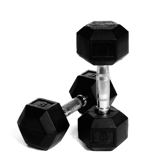 Jednoručná činka HEXA IRONLIFE 27,5 kg, plast + chróm