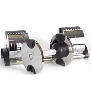 Adjustable dumbbells IRONLIFE 2 - 20 kg, CHROM, pair