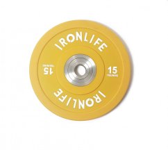 Uretánový disk IRONLIFE Bumper Competition 15 kg, žltý