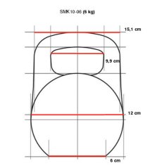 Kettlebell urethanový IRONLIFE 6 kg, ŽLUTÝ