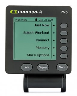 Veslovací trenažér Concept2, model E s monitorom PM5, čierny