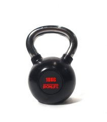 Kettlebell IRONLIFE 18 kg, pogumovaný